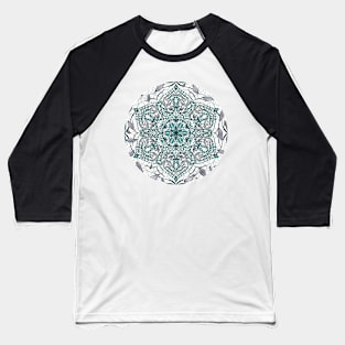 Woven Vines of Silver and Life Baseball T-Shirt